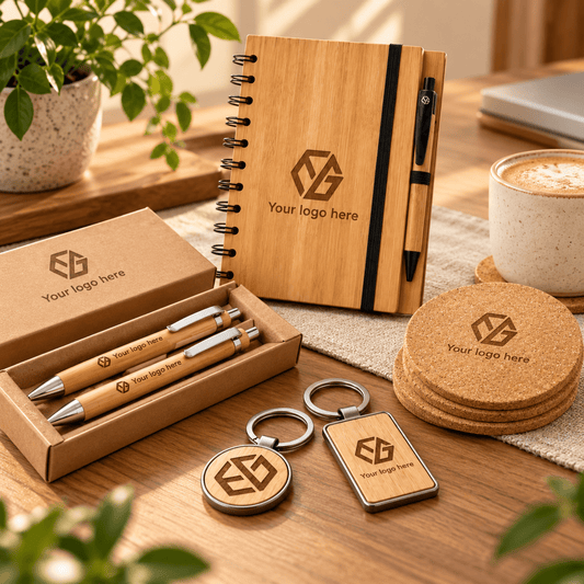 Εταιρικό Gift Set ECO με Logo – Bamboo Σημειωματάριο & Σετ Γραφής - E&G
