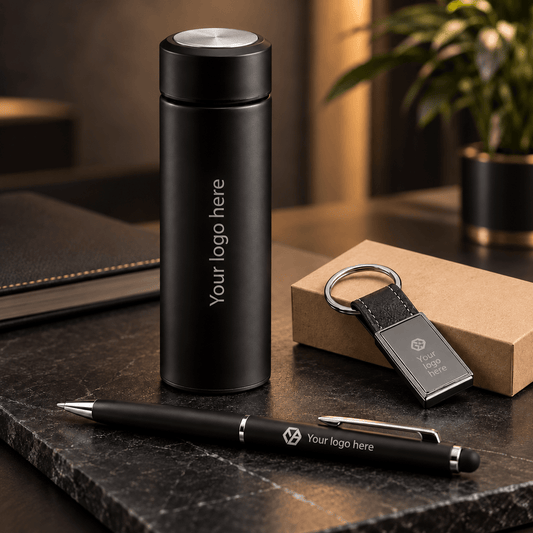 Εταιρικό Gift Set PREMIUM με Logo – Θερμός, Στυλό & Μπρελόκ - E&G