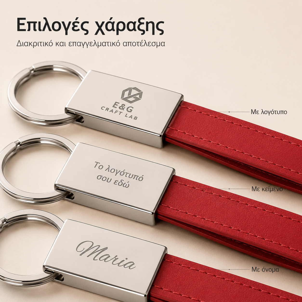 Hero εικόνα μπρελόκ WATOH με χάραξη logo και 3 χρώματα