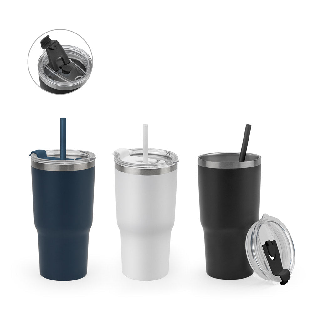 Προσωποποιημένο Compact Travel Cup 600ml από Ανοξείδωτο Ατσάλι - E&G