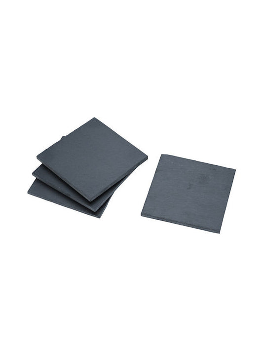 Σετ Τετράγωνο Σουβέρ απο Πέτρα με Χάραξη - E&G