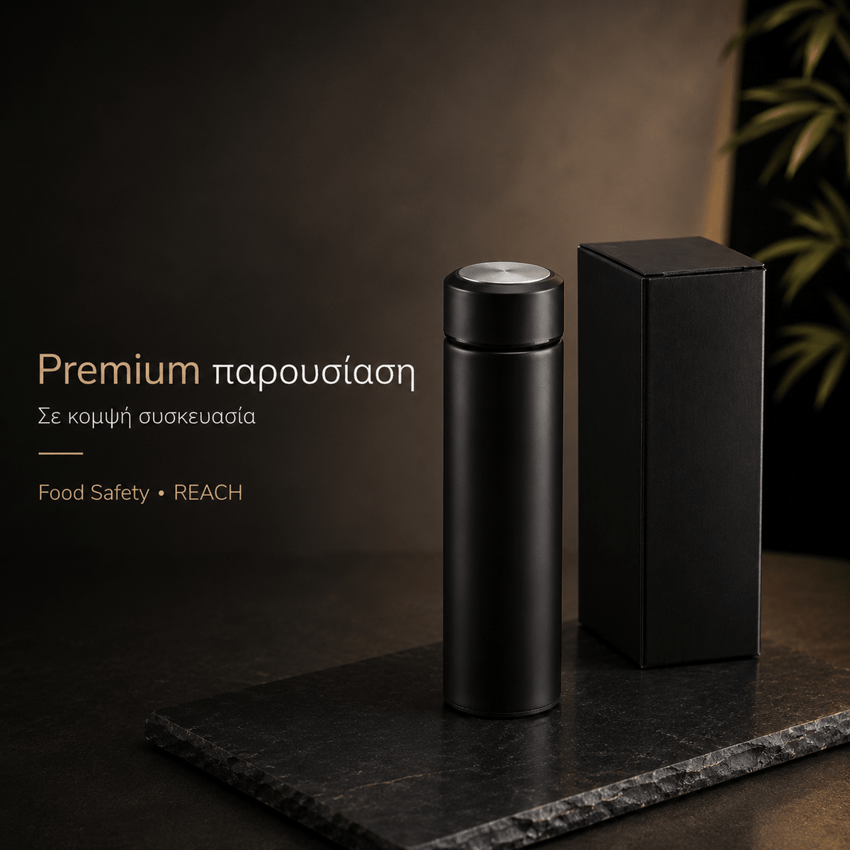 Θερμός με Χάραξη Logo 470ml από Ανοξείδωτο Ατσάλι – INGRAM - E&G