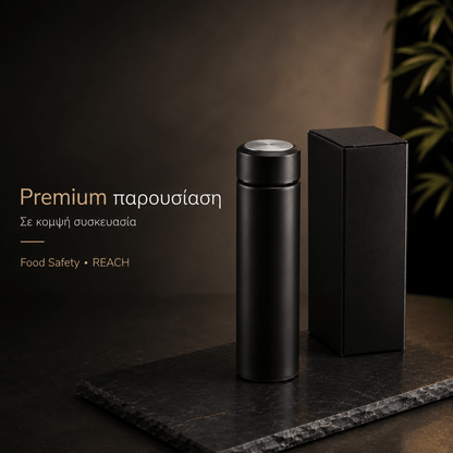 Θερμός με Χάραξη Logo 470ml από Ανοξείδωτο Ατσάλι – INGRAM - E&G